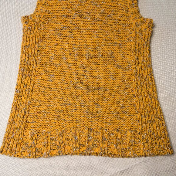 Anthropologie Orange Sunrise Sleeveless Sweater Tank Top Size S Mock Neck - Picture 6 of 9